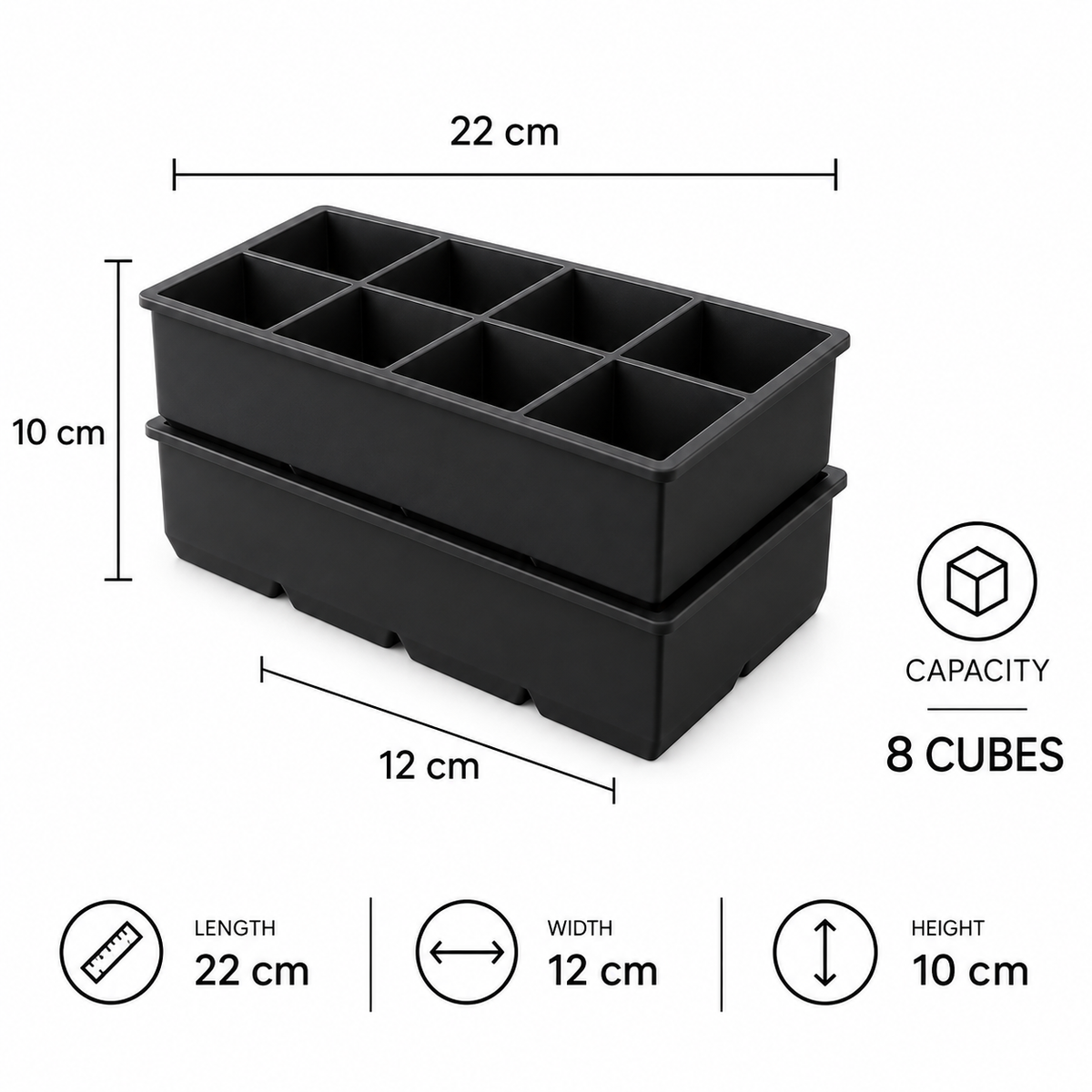 Cubiteras Gigantes — Juego de 2