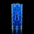 Big Nose Tiki Glass on black background