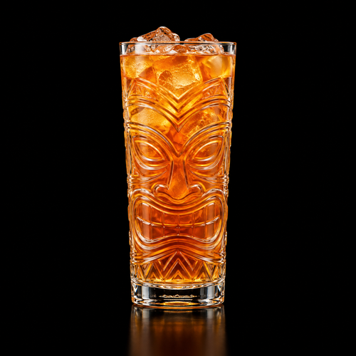 Classic Tiki Glass on black background