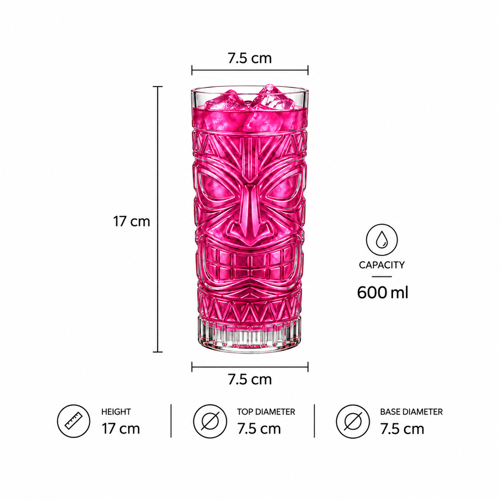 Classic Tiki Glass dimensions and capacity