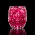 Round Tiki Glass on black background