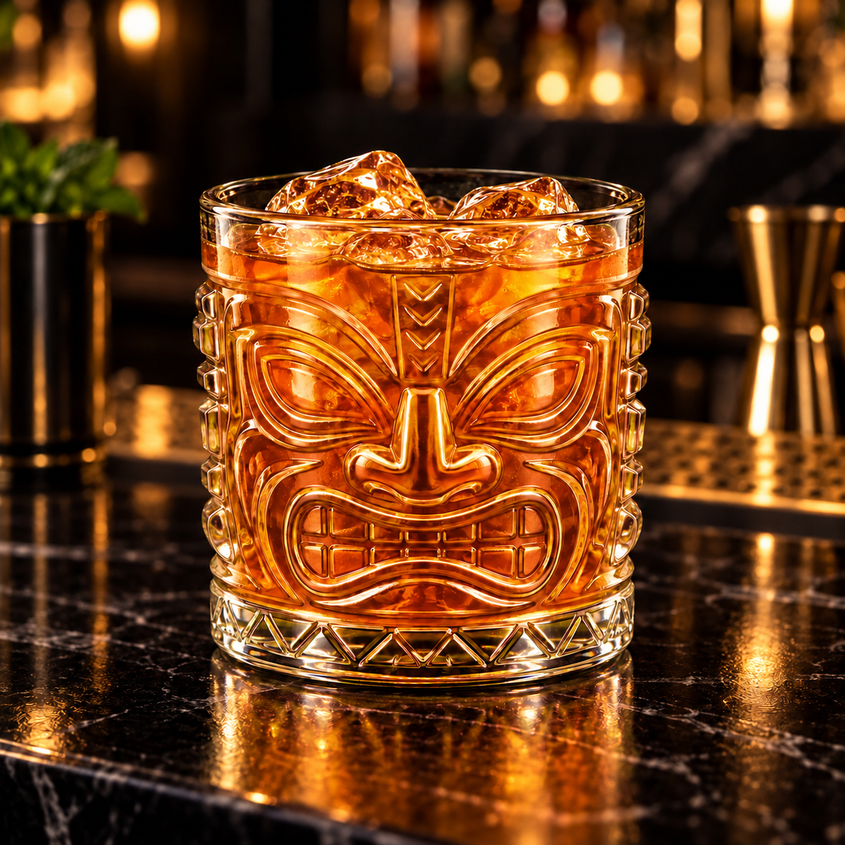 Short Tiki Glass